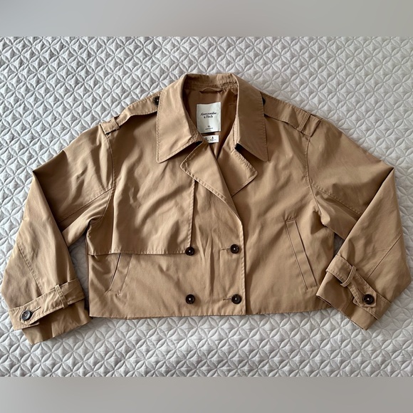 Abercrombie & Fitch Relaxed Short Trench Coat. XL - Picture 3 of 11